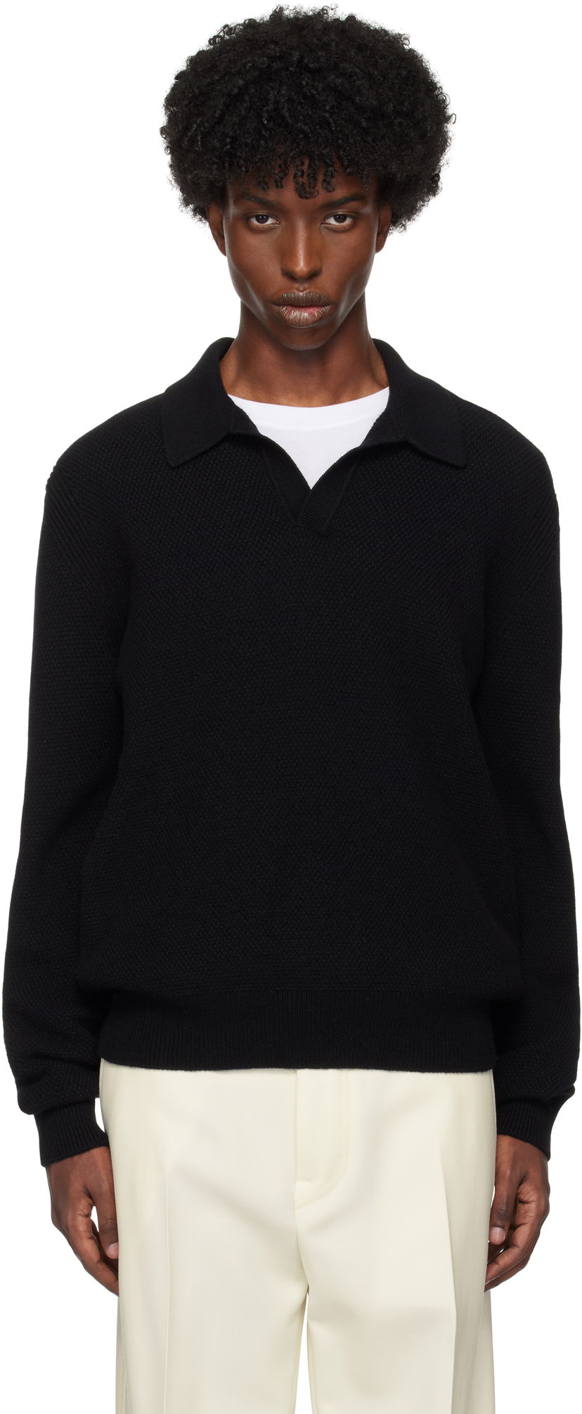 Сорочка поло ZEGNA Cashmere Polo чорний | UEK85A8-131