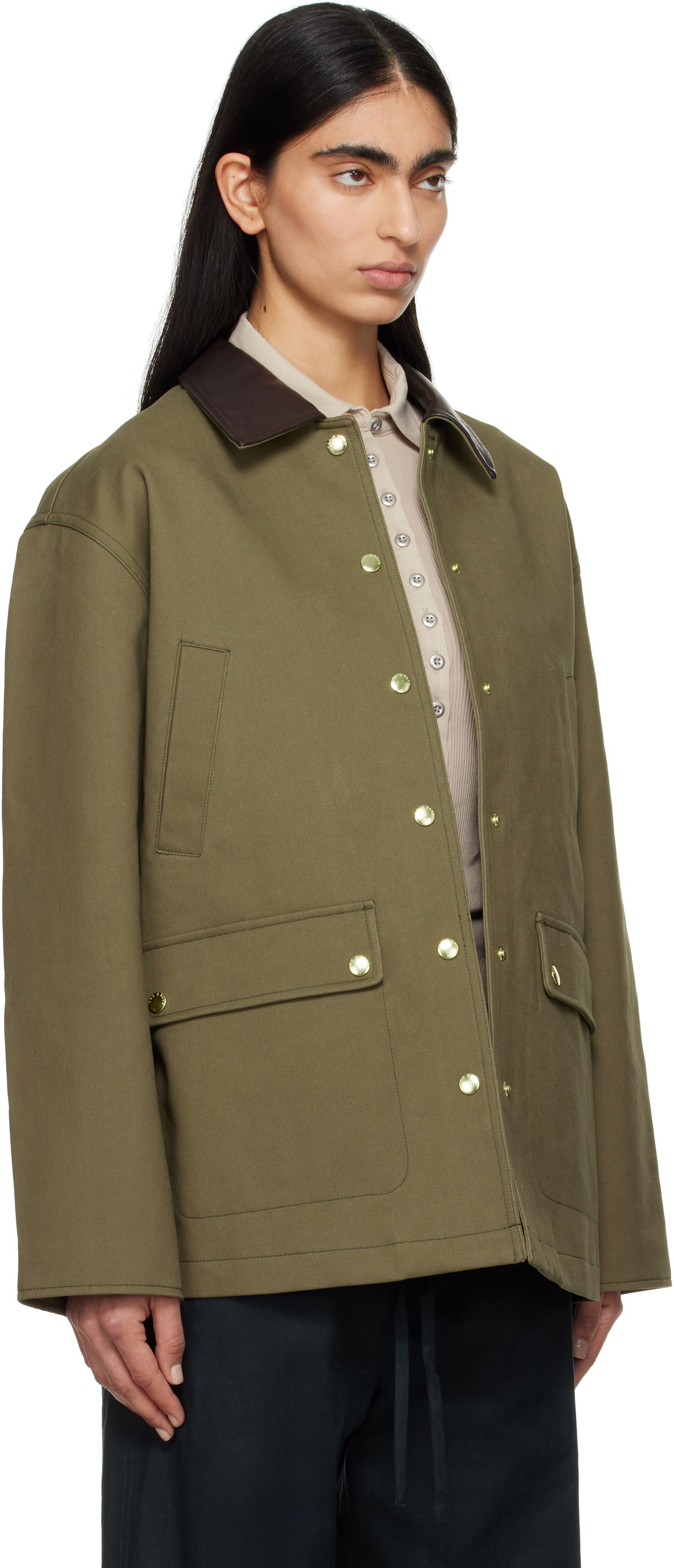 Куртка rag & bone Rag & Bone Cassidy Cotton Jacket Зелений | WAW24F20167516, 1