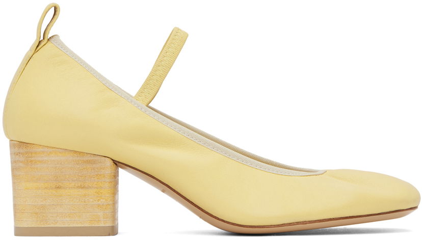 Кросівки та взуття LEMAIRE Square Toe Ballerina Heels Жовтий | FO0153 LL0115