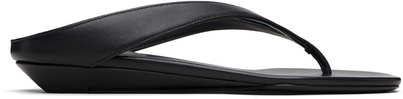 плаття Loulou de Saison Loulou de Saison Coda Nappa Leather Wedge Sandals чорний | CODA