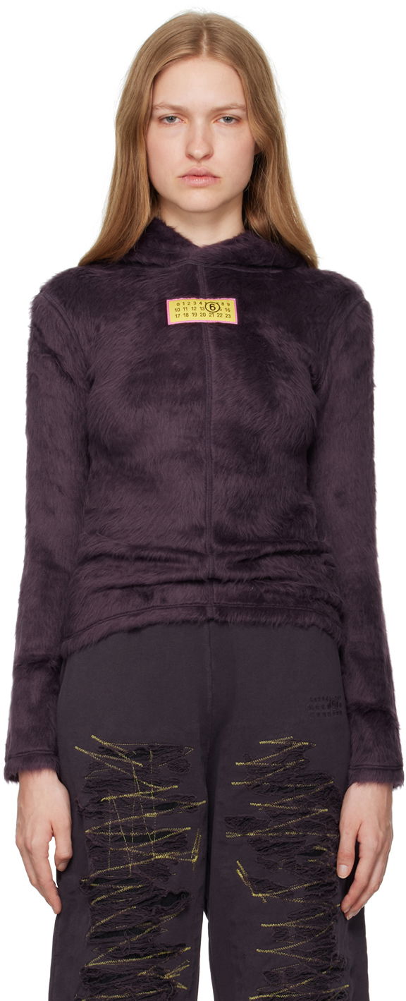 Світшоти Maison Margiela Furry Jersey Hoodie Фіолетовий | S62NH0033 M20045