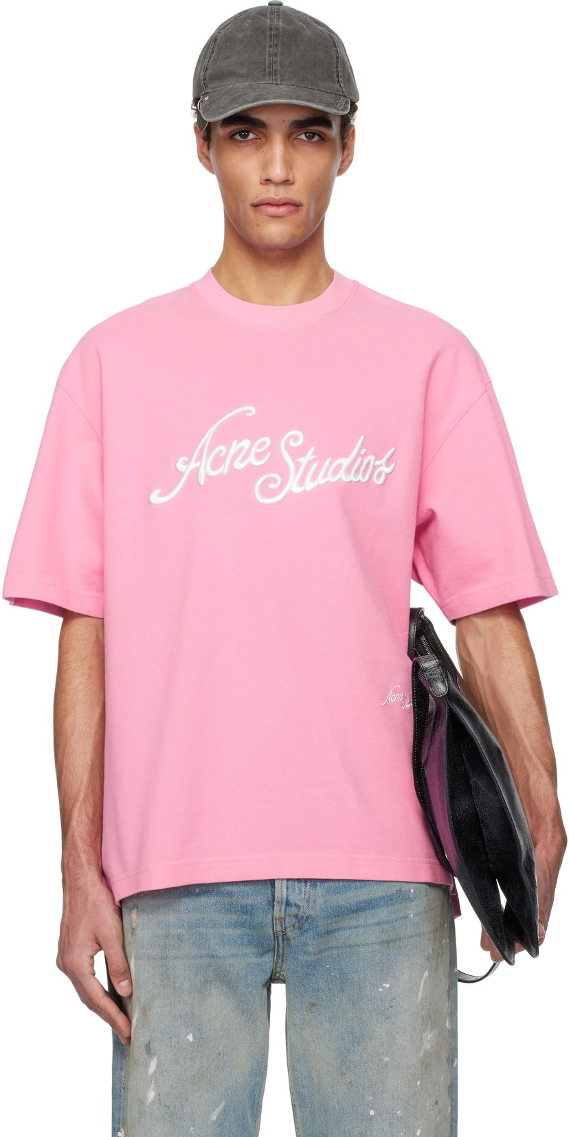 Футболка Acne Studios Acne Studios Logo T-Shirt Рожевий | CL0327-