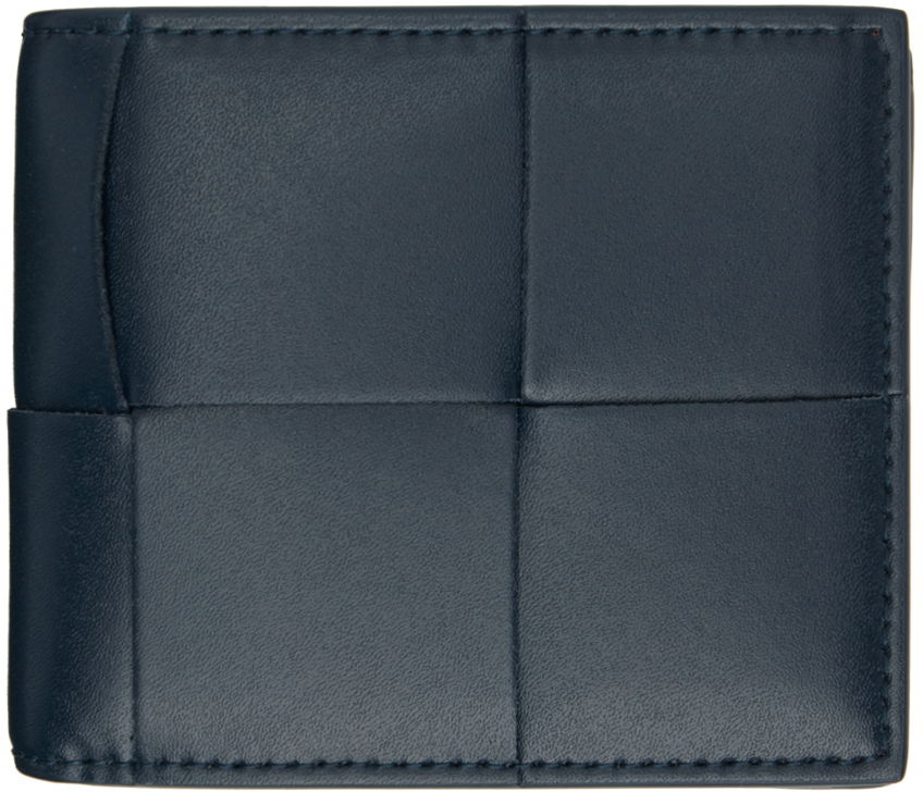 Гаманець Bottega Veneta Navy Cassette Bi-Fold Wallet темно-синій | 749455 VBWD5 3358, 0