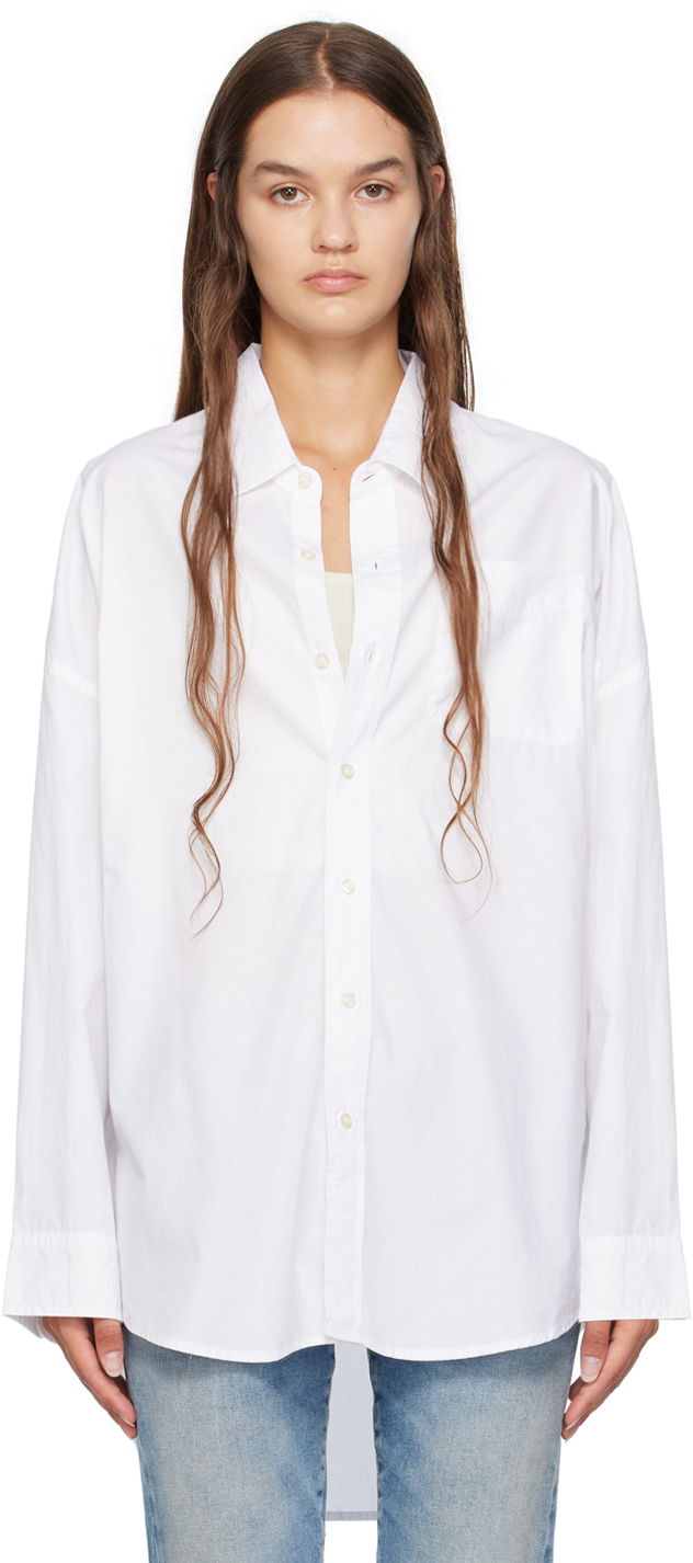 Сорочка R13 R13 Drop Neck Shirt білий | R13W7469-001