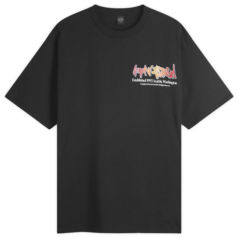Футболка Manastash Paint Logo T-Shirt чорний | 7924234004-010
