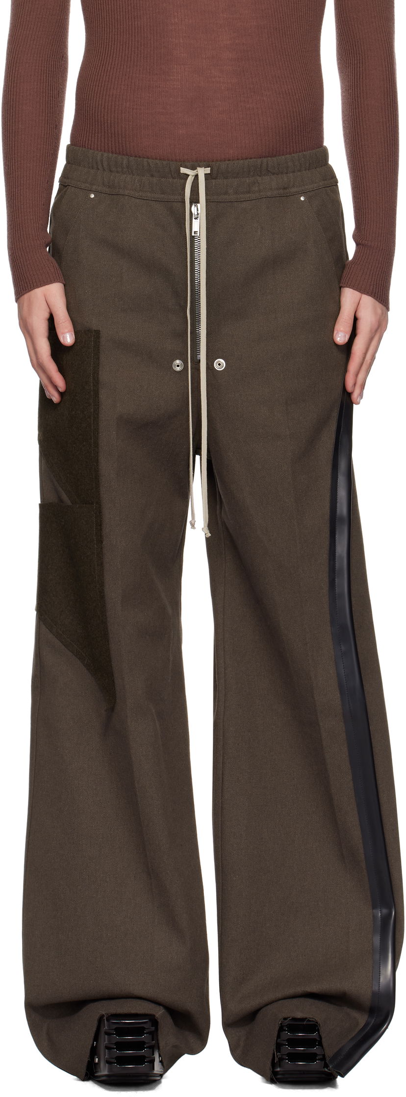 Джинси Rick Owens Wide Leg Jeans Коричневий | RR02D6307 CTWWTY