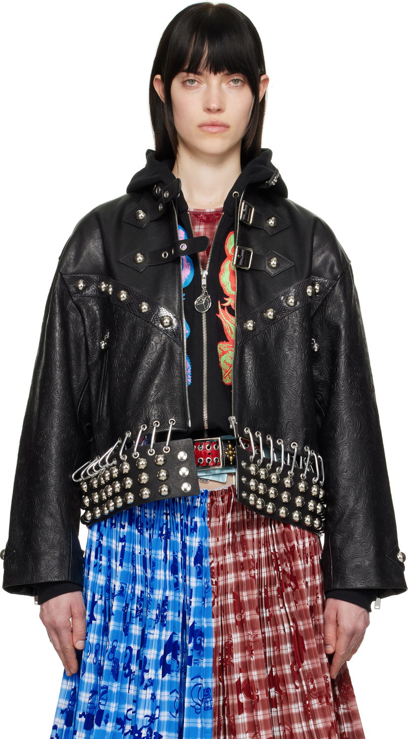 Куртка Chopova Lowena Chopova Lowena Studded Cropped Leather Jacket чорний | 5301
