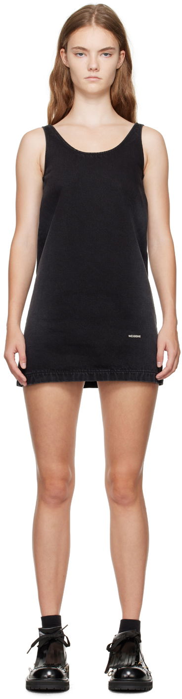 плаття We11done We11done Faded Denim Minidress чорний | WD-DO2-24-358-W-BK