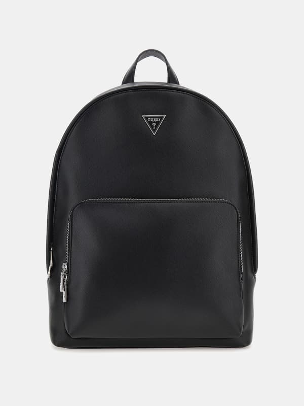 Рюкзак GUESS Saffiano Milano Backpack чорний | HMECSAP3406