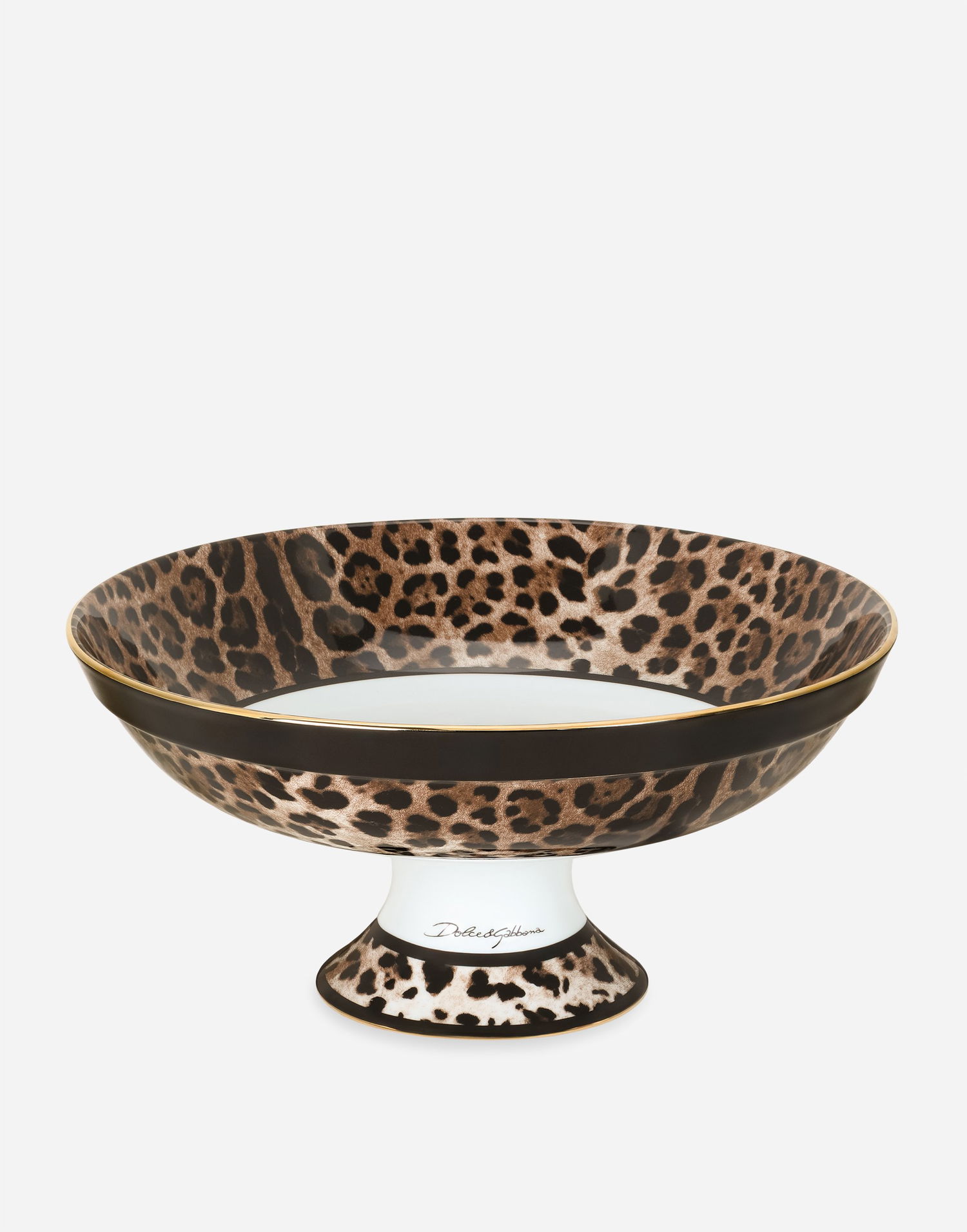 Домашній декор Dolce & Gabbana Dolce & Gabbana Porcelain Leopard Print Fruit Serving Bowl Різнокольоровий | TCC193TCAMUUL003, 1