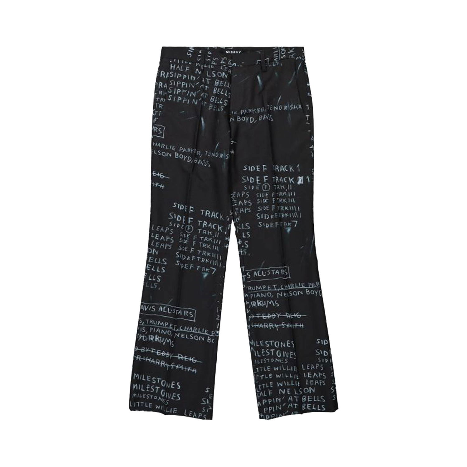 Штани MISBHV Basquiat Edition Discography Flared Trousers чорний | 122U760B, 1