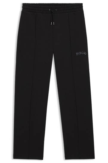 Спортивний костюм BOSS Cotton-blend Drawstring Tracksuit Bottoms with Front Seams and Embroidered Logo чорний | 50546780, 0