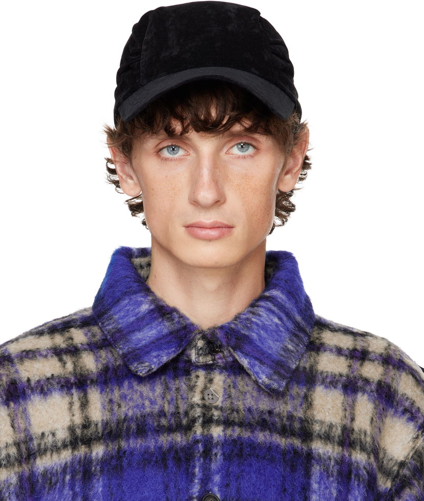 Кепка ADER ERROR Velour Baseball Cap чорний | BN01FWHW0207BK
