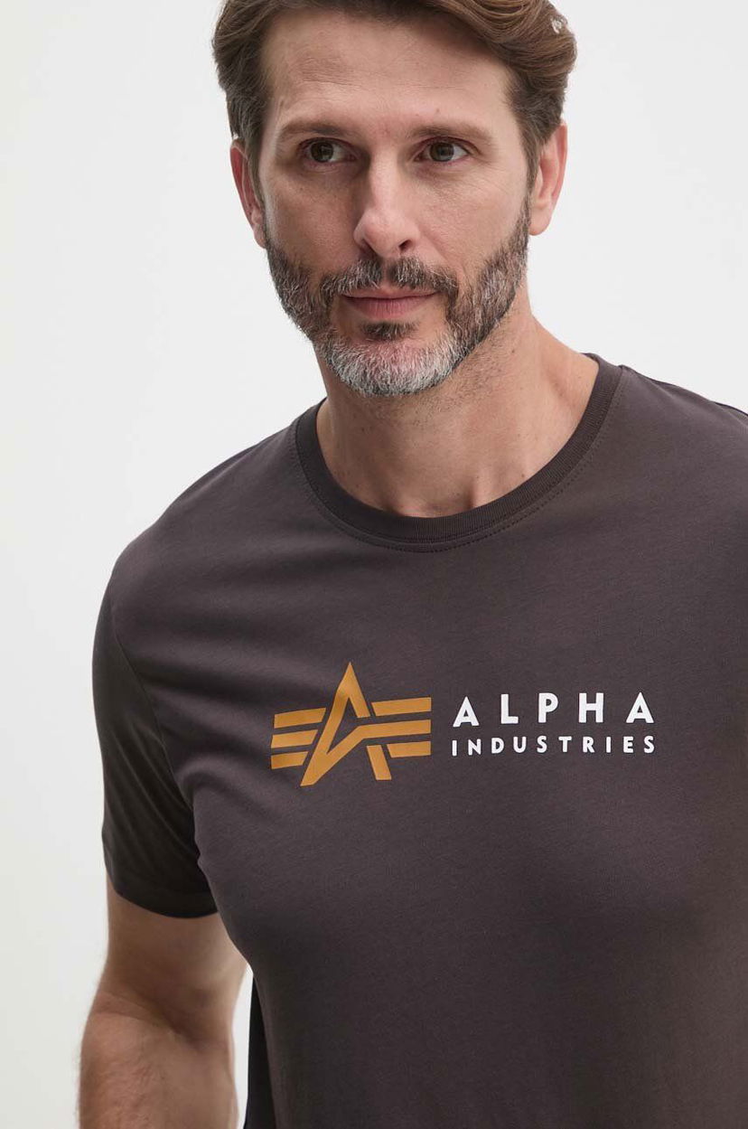 Футболка Alpha Industries T-Shirt Print Коричневий | 118502
