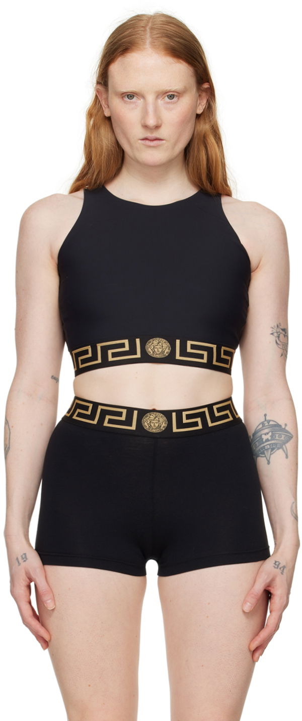 Безрукавка Versace Versace Greca Border Sports Bra чорний | 1010783_1A06229_1B000