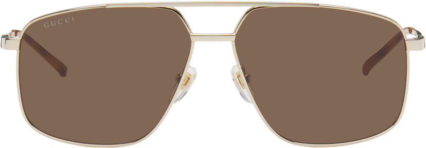 Сонцезахисні окуляри Gucci Navigator Frame Sunglasses Металік | GG1676S-002
