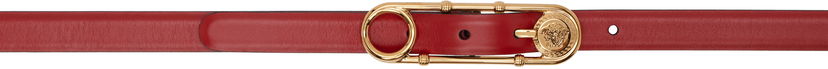 Ремені Versace Versace Safety Pin Leather Belt Червоний | 1004792_DV3T_1RB3V
