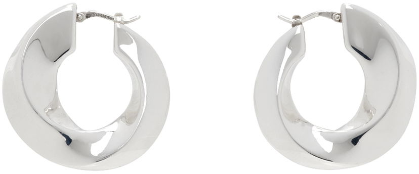 Сережки Bottega Veneta Twist Hoop Earrings білий | 775170 V5070