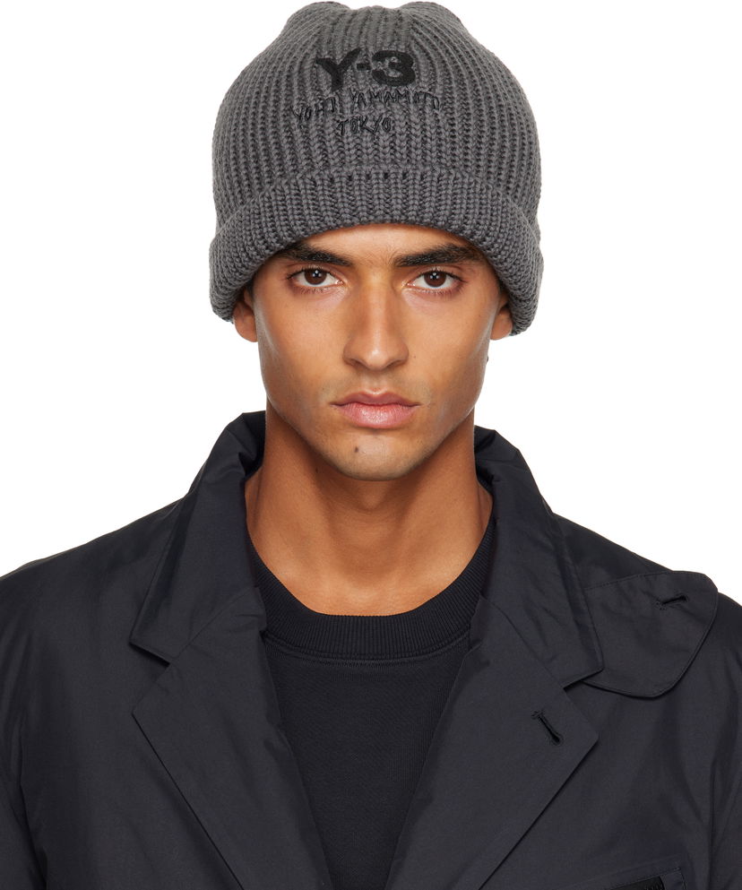 Шапка Y-3 Y-3 Chunky Knit Beanie Сірий | JX8309
