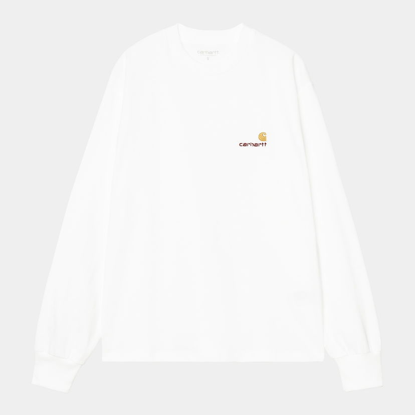 Футболка Carhartt WIP Long Sleeve American Script T-Shirt білий | I035466_5