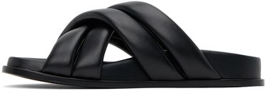 Кросівки та взуття Anine Bing Lizzie Padded Leather Slides чорний | A-14-4028-007, 2