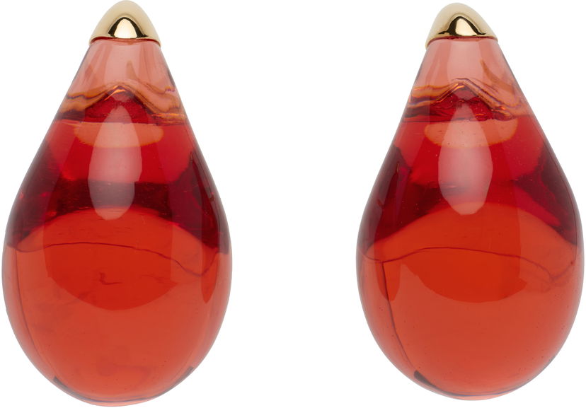 Сережки Bottega Veneta Small Drop Earrings Червоний | 786247 VBOH3