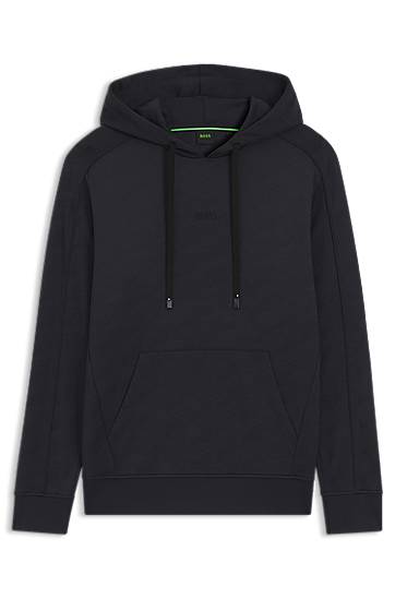 Світшоти BOSS Regular-fit Hoodie with Quilted Jacquard, Drawstring, and Kangaroo Pocket чорний | 50549721, 0