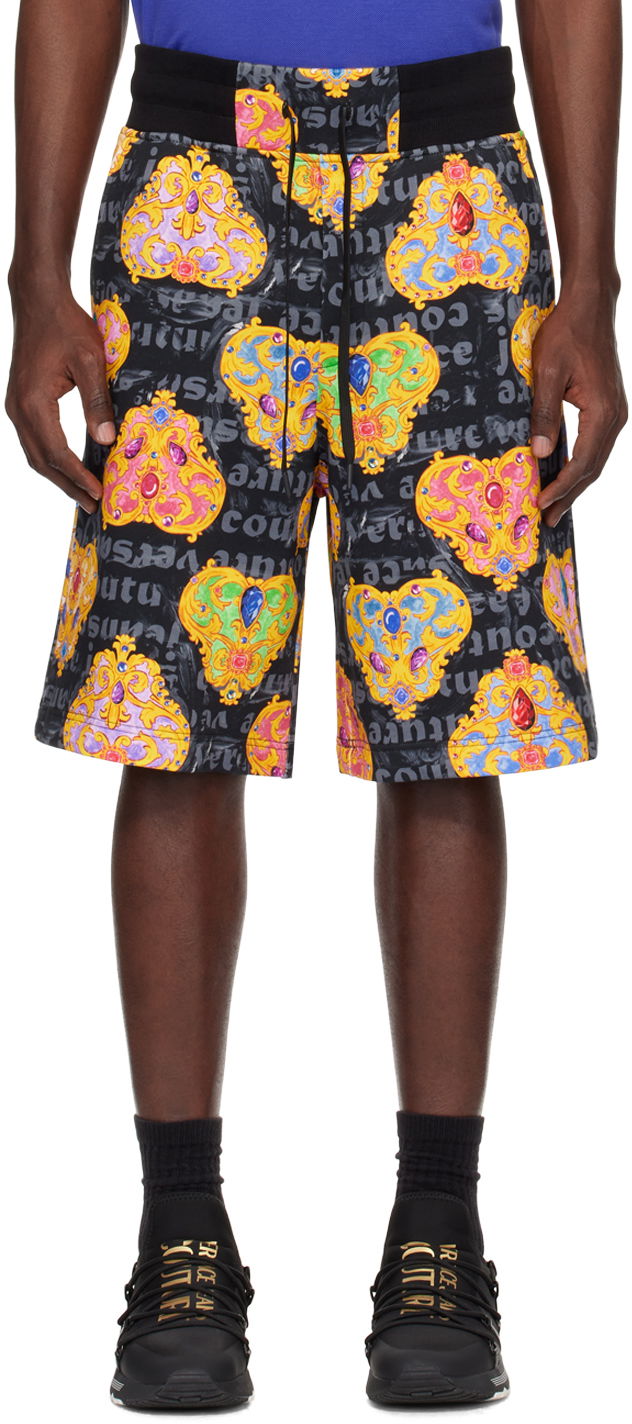 Шорти Versace Couture Black & Gold Heart Couture Shorts Різнокольоровий | E76GAD3B0_EFS149