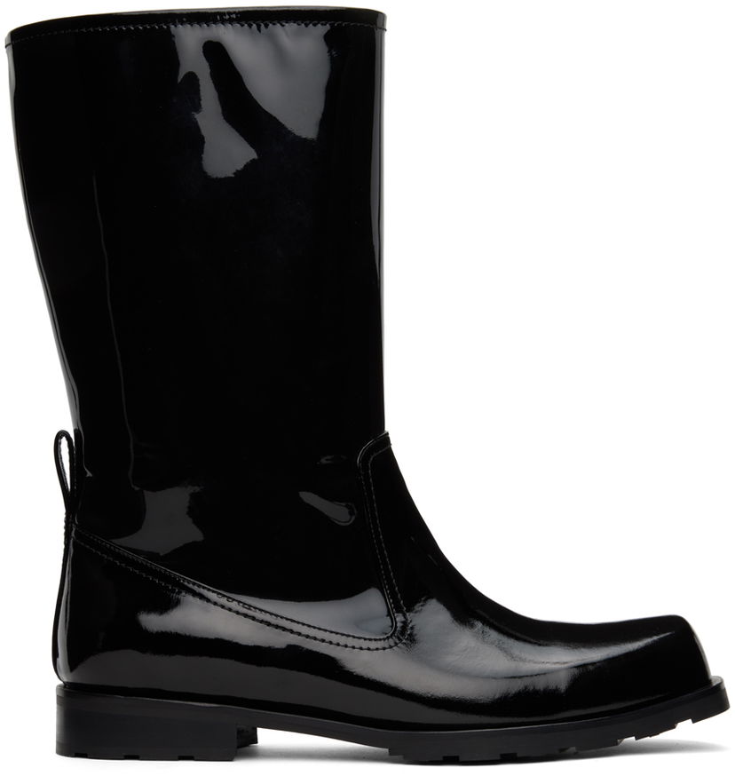 Одяг We11done We11done Enamel Combat Boots чорний | WD-AO3-22-453-M-BK