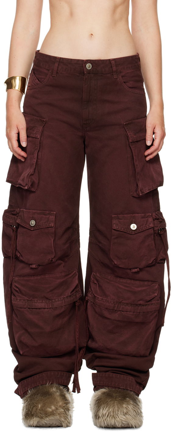 Штани карго The Attico Attico Fern Cargo Pants Бордовий | 247WCP84 D088