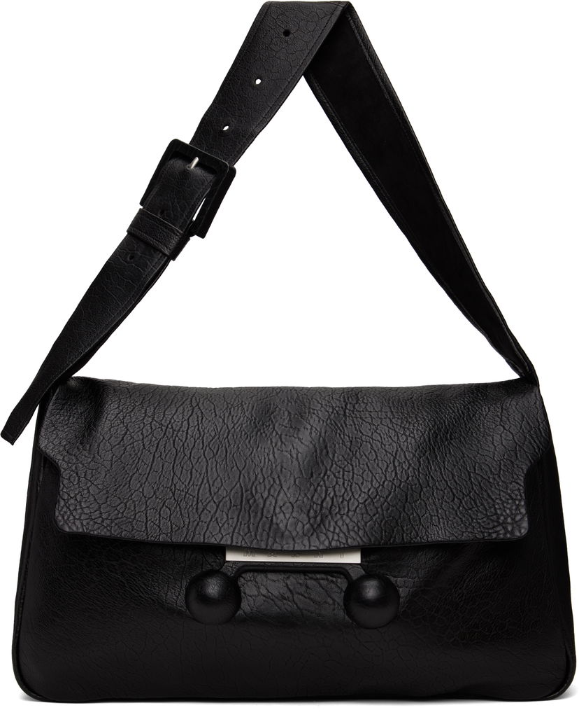 Сумка Marni Marni Nappa Extra Large Trunkaroo Soft Shoulder Bag чорний | SBMP0211U0 P8033