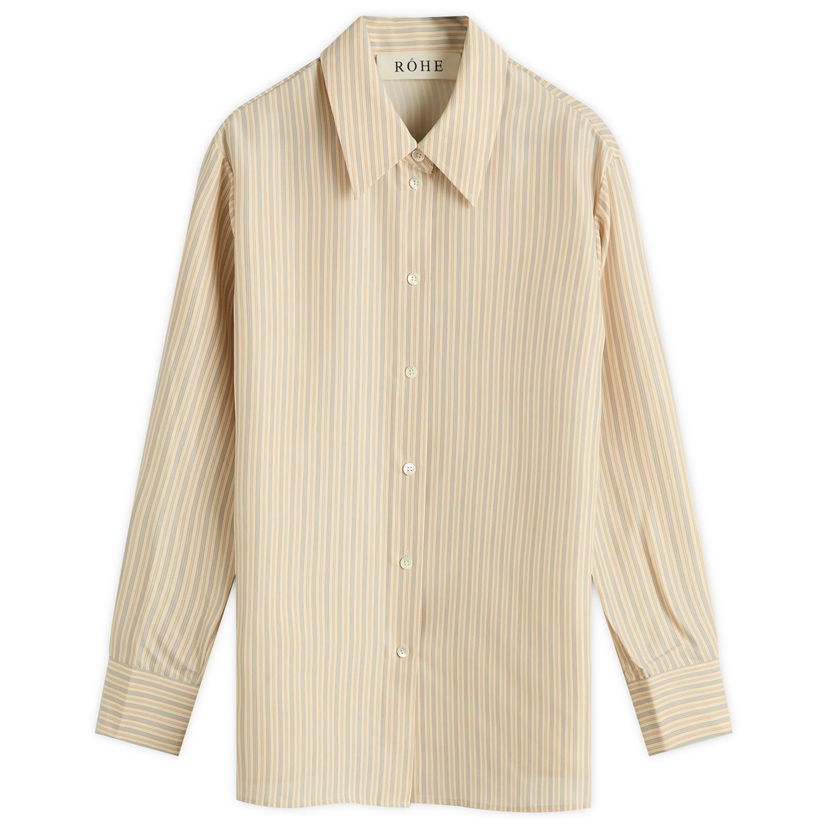 Сорочка Róhe Silk Striped Shirt бежевий | 416-19-225