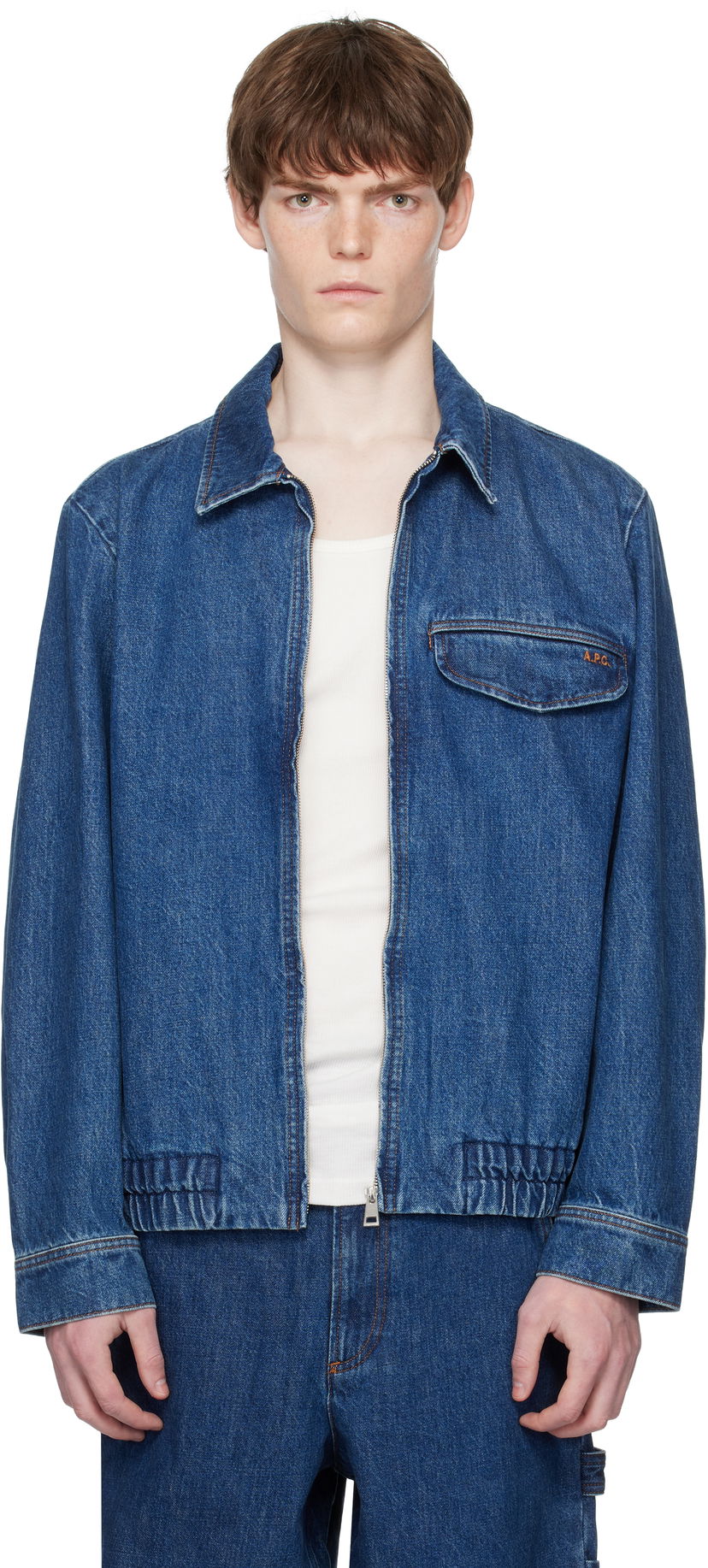 Куртка A.P.C. A.P.C. Fabrizio Zippé Denim Jacket Синій | COHJK-H32015