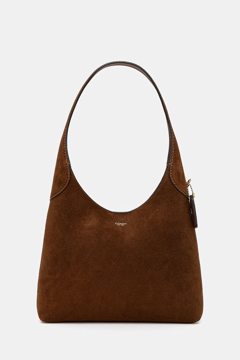 Сумочка Coach Coach Brooklyn Suede Shoulder Bag Коричневий | CW637