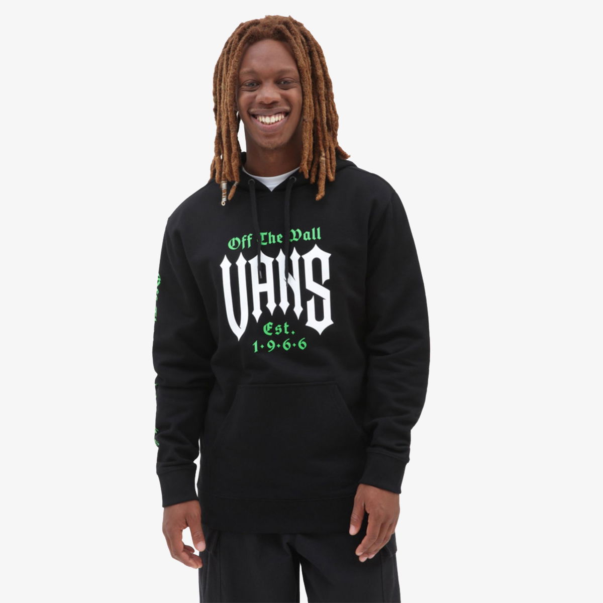 Світшоти Vans Black Hoodie with Logo Print чорний | VN000086BLK, 0
