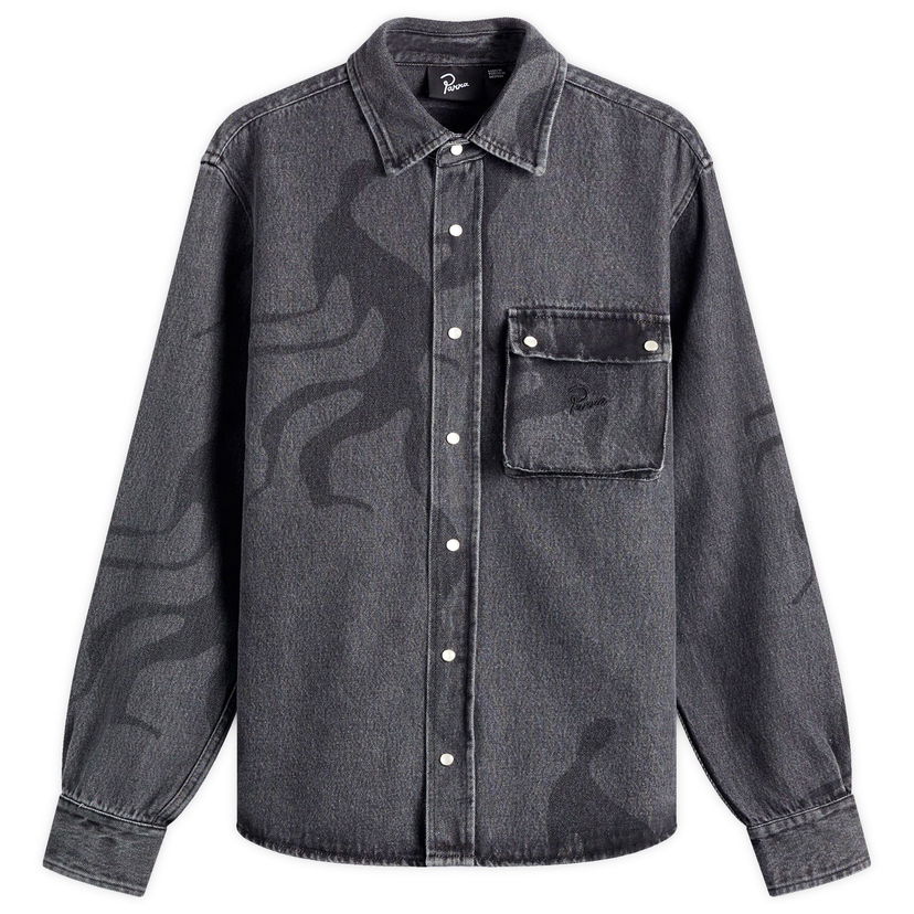 Сорочка By Parra Parra Stalkers Denim Shirt, Size Large Сірий | 53130-GRY