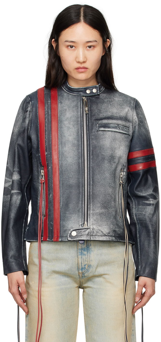 Куртка Eytys EYTYS Damon Leather Jacket темно-синій | A335001