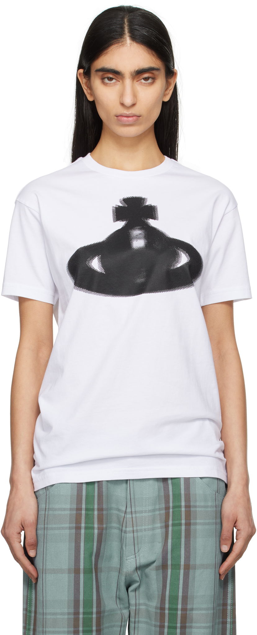 Футболка Vivienne Westwood Vivienne Westwood Halftone Orb Classic T-Shirt білий | 3G01003G-J001M-