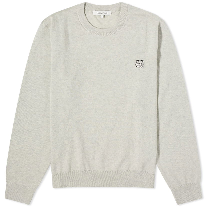 Cветр MAISON KITSUNÉ Patch Crew Jumper Сірий | MM00815KT1036-H120