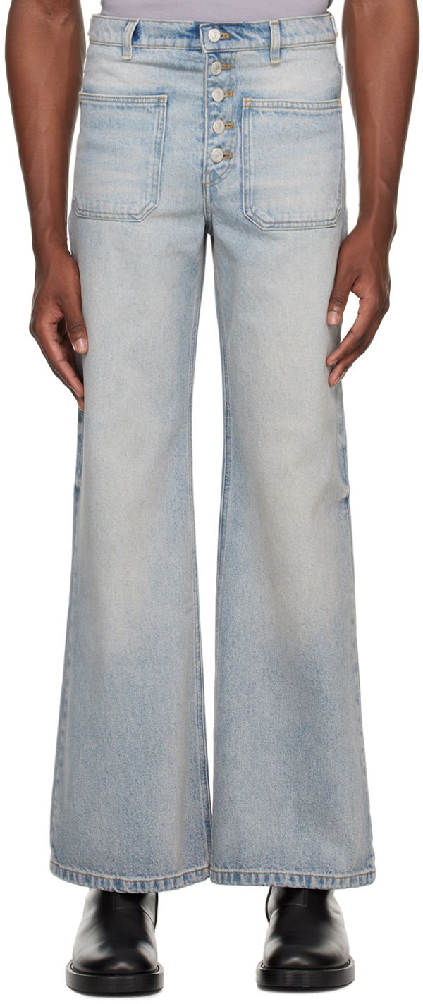 Джинси Courrèges Courrèges Multiflex Wide Leg Jeans Синій | 124DPA201DE0016