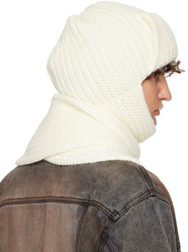 Шарф We11done We11done Chunky Knit Beanie and Scarf Set білий | WD-KH3-24-642-U-IV, 2