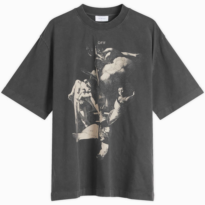 Футболка Off-White Martyrdom Skate Vintage Black T-Shirt Сірий | OMAA120S25JER00H1361