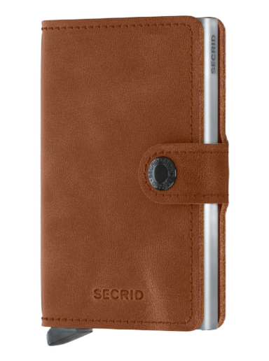 Гаманець Secrid Miniwallet Vintage Сірий | MV-Cognac-Silver