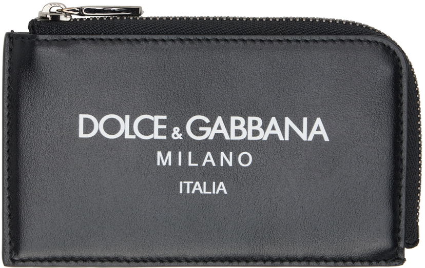 Гаманець Dolce & Gabbana Black Logo Card Holder чорний | BP3274AN244