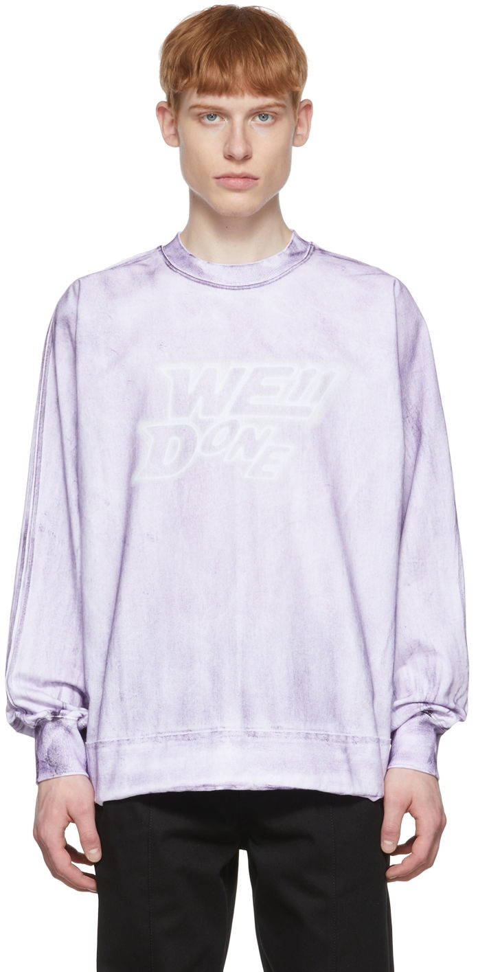 Футболка We11done We11done Cotton Long Sleeve T-Shirt Фіолетовий | WD-TT1-22-580-U-PP