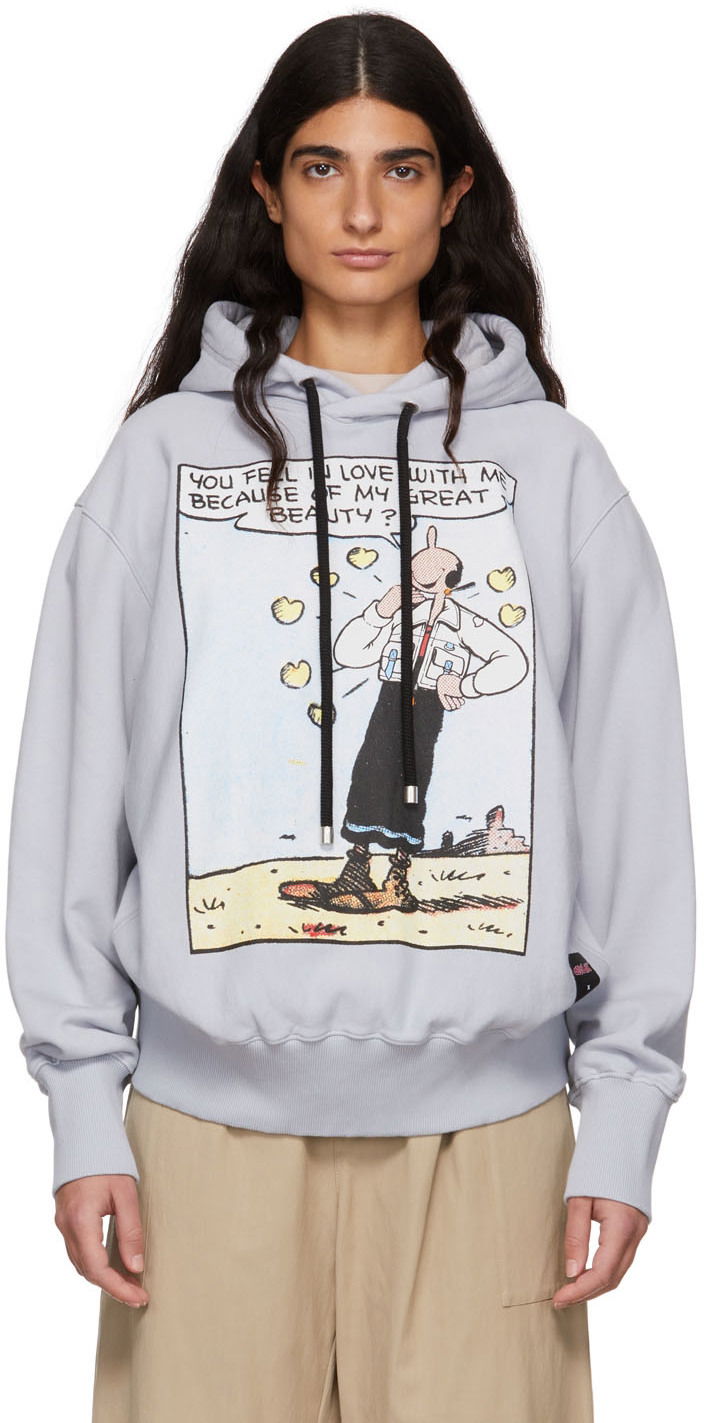 Світшоти Moncler Genius 2 1952 Oyl Hoodie Синій | H10948G00003M1808