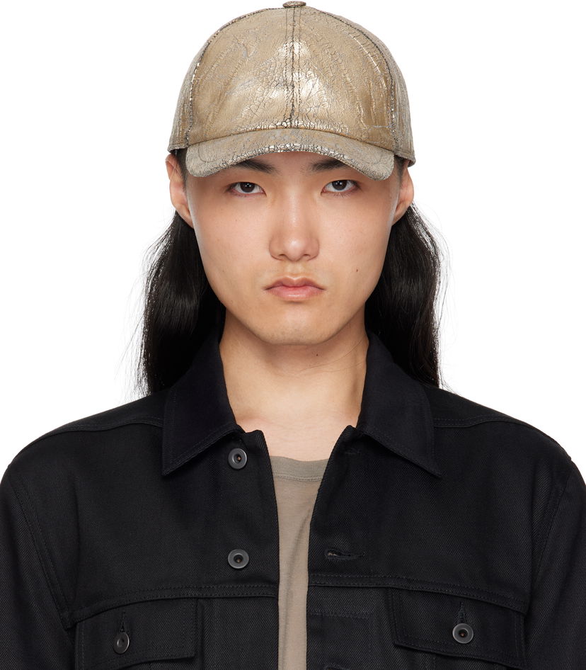 Кепка Rick Owens Rick Owens DRKSHDW Megacrust Denim Baseball Cap Металік | DA01E3478 SGMC