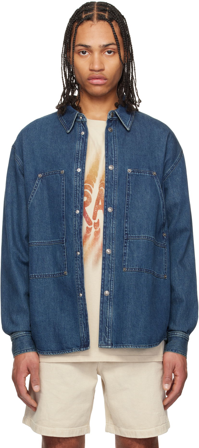 Сорочка ISABEL MARANT Isabel Marant Owenn Denim Shirt Синій | CH0208HA-C1H06H