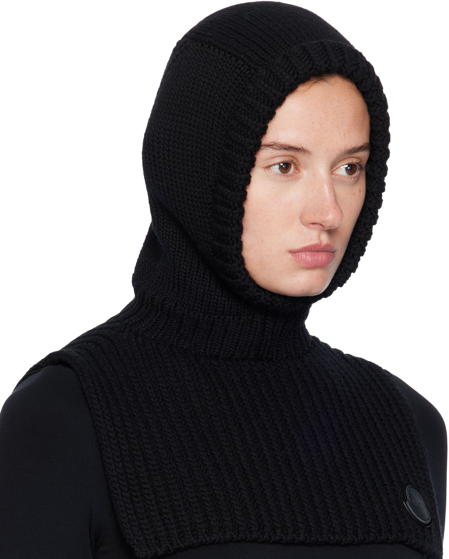 Капелюх Moncler Wool Balaclava from Moncler Genius x EE72 Collection чорний | K24033G00001M6727, 1