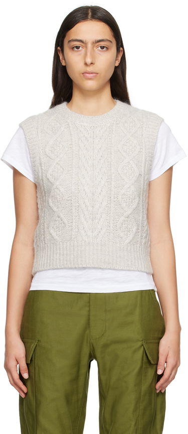 Cветр rag & bone rag & bone Brody Knit Vest Сірий | WAS23F035SL35, 0